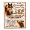 Personalized Gifts For Goddaughter Blanket From Godmother Godfather Horse My Love For You Is Forever Goddaughter Birthday Gifts Christmas Fleece Blanket | siriusteestore