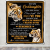 Personalized Gifts For Goddaughter Blanket From Godmother Godfather Tiger My Love For You Is Forever Goddaughter Birthday Gifts Christmas Fleece Blanket | siriusteestore