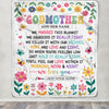 Personalized Gifts For Godmother From Goddaughter Godson Blanket We Hugged This Blanket Floral Presents Birthday Gift For Aunt Gifts Customized Fleece Blanket | siriusteestore