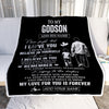 Personalized Gifts For Godson Blanket From Godfather Uncle  My Love For You Is Forever Godson Birthday Gifts Graduation Christmas Custom Fleece Throw Blanket | siriusteestore