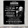 Personalized Gifts For Godson Blanket From Godfather Uncle  My Love For You Is Forever Godson Birthday Gifts Graduation Christmas Custom Fleece Throw Blanket | siriusteestore