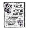 Personalized Gifts For Godson Blanket From Godfather White Tiger My Love For You Is Forever Godson Birthday Gifts Graduation Christmas Custom Fleece Blanket | siriusteestore