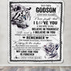 Personalized Gifts For Godson Blanket From Godfather White Tiger My Love For You Is Forever Godson Birthday Gifts Graduation Christmas Custom Fleece Blanket | siriusteestore