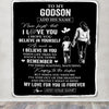 Personalized Gifts For Godson Blanket From Godmother Aunt My Love For You Is Forever Godson Birthday Gifts Graduation Christmas Custom Fleece Throw Blanket | siriusteestore