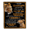 Personalized Gifts For Granddaughter Blanket From Grandma Grandmother Lion My Love For You Is Forever Granddaughter Birthday Gifts Christmas Fleece Blanket | siriusteestore