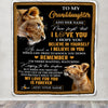 Personalized Gifts For Granddaughter Blanket From Grandma Grandmother Lion My Love For You Is Forever Granddaughter Birthday Gifts Christmas Fleece Blanket | siriusteestore