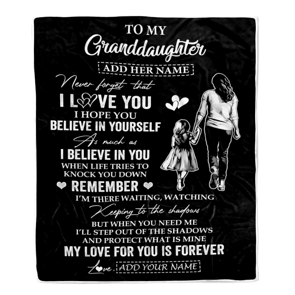 Personalized Gifts For Granddaughter Blanket From Grandma Grandmother My Love For You Is Forever Granddaughter Birthday Gifts Christmas Custom Fleece Blanket | siriusteestore