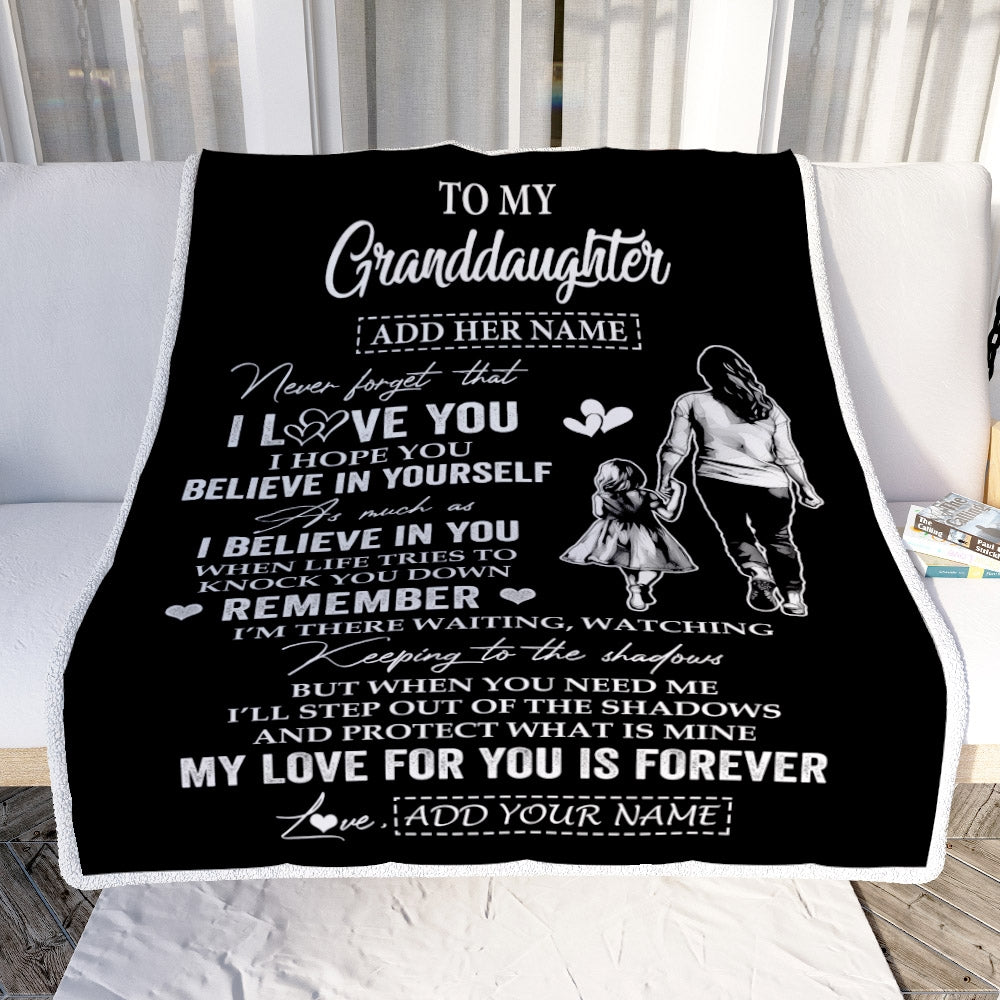 Personalized Gifts For Granddaughter Blanket From Grandma Grandmother My Love For You Is Forever Granddaughter Birthday Gifts Christmas Custom Fleece Blanket | siriusteestore