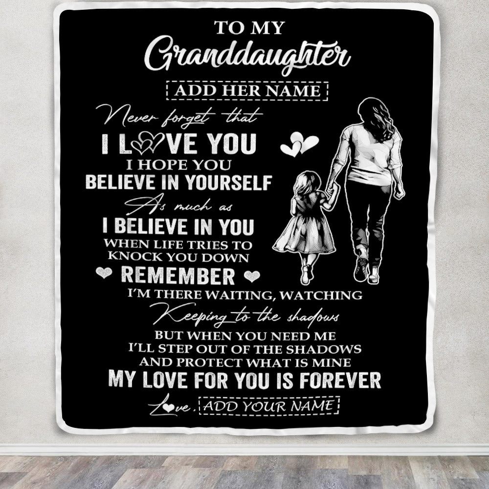 Personalized Gifts For Granddaughter Blanket From Grandma Grandmother My Love For You Is Forever Granddaughter Birthday Gifts Christmas Custom Fleece Blanket | siriusteestore