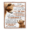 Personalized Gifts For Granddaughter Blanket From Grandma Grandpa Bear My Love For You Is Forever Granddaughter Birthday Gifts Christmas Fleece Blanket | siriusteestore