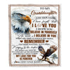 Personalized Gifts For Granddaughter Blanket From Grandma Grandpa Eagle My Love For You Is Forever Granddaughter Birthday Gifts Christmas Fleece Blanket | siriusteestore