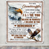 Personalized Gifts For Granddaughter Blanket From Grandma Grandpa Eagle My Love For You Is Forever Granddaughter Birthday Gifts Christmas Fleece Blanket | siriusteestore
