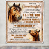Personalized Gifts For Granddaughter Blanket From Grandma Grandpa Horse My Love For You Is Forever Granddaughter Birthday Gifts Christmas Fleece Blanket | siriusteestore