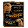 Personalized Gifts For Granddaughter Blanket From Grandpa Grandfather Lion My Love For You Is Forever Granddaughter Birthday Gifts Christmas Fleece Blanket | siriusteestore