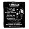 Personalized Gifts For Grandson Blanket From Grandma Grandmother My Love For You Is Forever Grandson Birthday Gifts Graduation Christmas Custom Fleece Blanket | siriusteestore