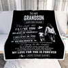 Personalized Gifts For Grandson Blanket From Grandma Grandmother My Love For You Is Forever Grandson Birthday Gifts Graduation Christmas Custom Fleece Blanket | siriusteestore