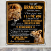 Personalized Gifts For Grandson Blanket From Grandpa Grandfather Lion My Love For You Is Forever Grandson Birthday Gifts Graduation Christmas Fleece Blanket | siriusteestore