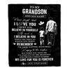Personalized Gifts For Grandson Blanket From Grandpa Grandfather My Love For You Is Forever Grandson Birthday Gifts Graduation Christmas Custom Fleece Blanket | siriusteestore