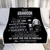 Personalized Gifts For Grandson Blanket From Grandpa Grandfather My Love For You Is Forever Grandson Birthday Gifts Graduation Christmas Custom Fleece Blanket | siriusteestore