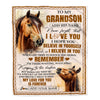 Personalized Gifts For Grandson Blanket From Grandpa Grandma Horse My Love For You Is Forever Grandson Birthday Gifts Graduation Christmas Fleece Blanket | siriusteestore