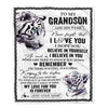Personalized Gifts For Grandson Blanket From Grandpa White Tiger My Love For You Is Forever Grandson Birthday Gifts Graduation Christmas Fleece Blanket | siriusteestore