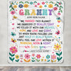 Personalized Gifts For Granny From Granddaughter Blanket We Hugged This Blanket Floral Presents Birthday Gift For Granny Gifts Customized Fleece Throw Blanket | siriusteestore