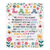Personalized Gifts For Lala From Granddaughter Grandkids Blanket We Hugged This Blanket Floral Presents Birthday Gift For Lala Gifts Customized Fleece Blanket | siriusteestore