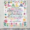 Personalized Gifts For Lala From Granddaughter Grandkids Blanket We Hugged This Blanket Floral Presents Birthday Gift For Lala Gifts Customized Fleece Blanket | siriusteestore