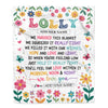 Personalized Gifts For Lolly From Granddaughter Grandkids Blanket We Hugged This Blanket Floral Presents Birthday Gift For Lolly Gifts Custom Fleece Blanket | siriusteestore