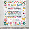 Personalized Gifts For Mamaw From Granddaughter Grandkids Blanket We Hugged This Blanket Floral Presents Birthday Gift For Mamaw Gifts Custom Fleece Blanket | siriusteestore