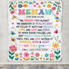 Personalized Gifts For Memaw From Granddaughter Grandkids Blanket We Hugged This Blanket Floral Presents Birthday Gift For Memaw Gifts Custom Fleece Blanket | siriusteestore