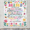 Personalized Gifts For Mimi From Granddaughter Grandkids Blanket We Hugged This Blanket Floral Presents Birthday Gift For Mimi Gifts Customized Fleece Blanket | siriusteestore
