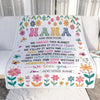 Personalized Gifts For Nana From Granddaughter Grandkids Blanket We Hugged This Blanket Floral Presents Birthday Gift For Nana Gifts Customized Fleece Blanket | siriusteestore