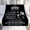 Personalized Gifts For Nephew Blanket From Aunt Auntie My Love For You Is Forever Nephew Birthday Gifts Graduation Christmas Custom Fleece Throw Blanket | siriusteestore