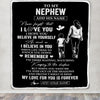 Personalized Gifts For Nephew Blanket From Aunt Auntie My Love For You Is Forever Nephew Birthday Gifts Graduation Christmas Custom Fleece Throw Blanket | siriusteestore
