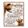 Personalized Gifts For Nephew Blanket From Aunt Uncle Bear My Love For You Is Forever Nephew Birthday Gifts Graduation Christmas Custom Fleece Throw Blanket | siriusteestore