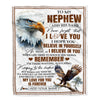 Personalized Gifts For Nephew Blanket From Aunt Uncle Eagle My Love For You Is Forever Nephew Birthday Gifts Graduation Christmas Custom Fleece Throw Blanket | siriusteestore