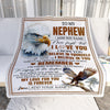 Personalized Gifts For Nephew Blanket From Aunt Uncle Eagle My Love For You Is Forever Nephew Birthday Gifts Graduation Christmas Custom Fleece Throw Blanket | siriusteestore
