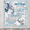 Personalized Gifts For Nephew Blanket From Aunt Uncle Elephant My Love For You Is Forever Nephew Birthday Gifts Graduation Christmas Custom Fleece Blanket | siriusteestore