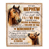 Personalized Gifts For Nephew Blanket From Aunt Uncle Horse My Love For You Is Forever Nephew Birthday Gifts Graduation Christmas Custom Fleece Throw Blanket | siriusteestore