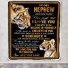 Personalized Gifts For Nephew Blanket From Aunt Uncle Tiger My Love For You Is Forever Nephew Birthday Gifts Graduation Christmas Custom Fleece Throw Blanket | siriusteestore