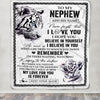 Personalized Gifts For Nephew Blanket From Aunt Uncle White Tiger My Love For You Is Forever Nephew Birthday Gifts Graduation Christmas Custom Fleece Blanket | siriusteestore