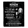 Personalized Gifts For Nephew Blanket From Uncle My Love For You Is Forever Nephew Birthday Gifts Graduation Christmas Custom Fleece Throw Blanket | siriusteestore