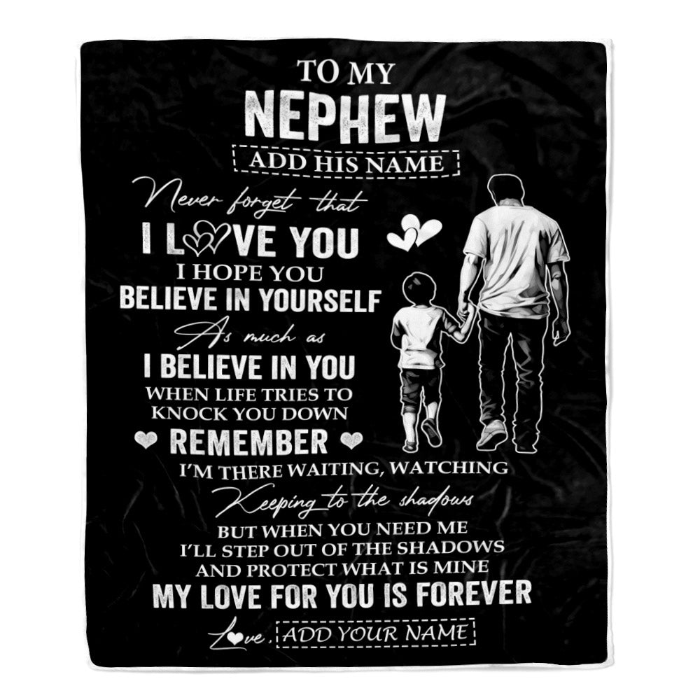 Personalized Gifts For Nephew Blanket From Uncle My Love For You Is Forever Nephew Birthday Gifts Graduation Christmas Custom Fleece Throw Blanket | siriusteestore