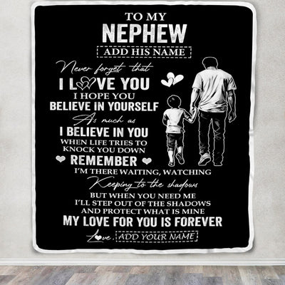 Personalized Gifts For Nephew Blanket From Uncle My Love For You Is Forever Nephew Birthday Gifts Graduation Christmas Custom Fleece Throw Blanket | siriusteestore