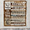 Personalized Gifts For Nephew From Aunt Uncle Auntie Blanket Wood Love You Fathers Day Nephew Gifts Birthday Graduation Christmas Customized Fleece Blanket | siriusteestore