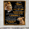 Personalized Gifts For Niece Blanket From Aunt Auntie Lion My Love For You Is Forever Niece Birthday Gifts Graduation Christmas Custom Fleece Throw Blanket | siriusteestore