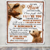 Personalized Gifts For Niece Blanket From Aunt Uncle Bear My Love For You Is Forever Niece Birthday Gifts Graduation Christmas Custom Fleece Throw Blanket | siriusteestore