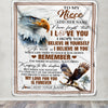 Personalized Gifts For Niece Blanket From Aunt Uncle Eagle My Love For You Is Forever Niece Birthday Gifts Graduation Christmas Custom Fleece Throw Blanket | siriusteestore