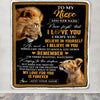 Personalized Gifts For Niece Blanket From Uncle Lion My Love For You Is Forever Niece Birthday Gifts Graduation Christmas Custom Fleece Throw Blanket | siriusteestore